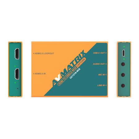 AVMATRIX UC1218-4K S - HDMI to USB-C 3.0 4K30 Capture Box_Urządzenie z przodu / Porty urządzenia_2